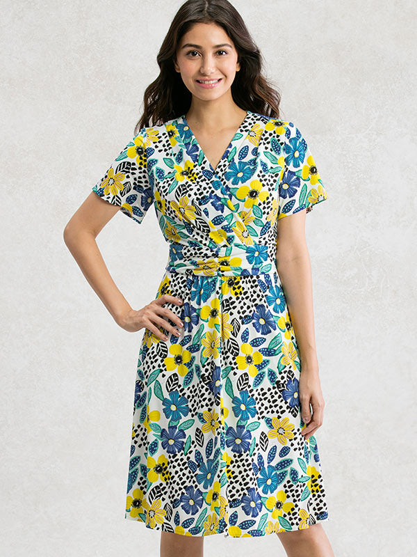 Yellow Bouquet Marilyn Dress