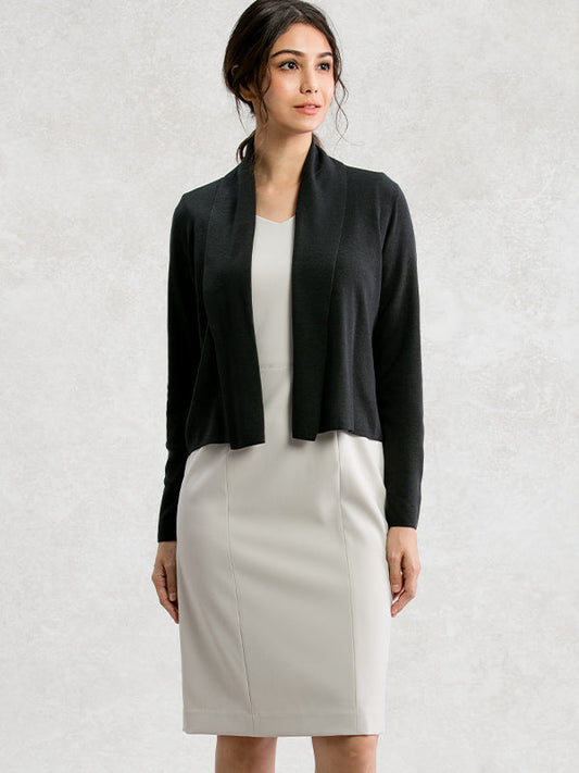 Charcoal Gray Kanazawa Short Cardigan