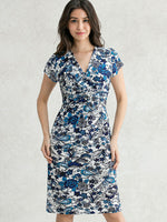 Japanese Pattern: Azure Ryukyu-Bingata Twist Dress