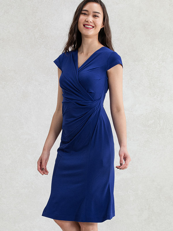 Royal Blue Gathered Dress
