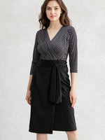 Black Beans X Black Wrap Dress