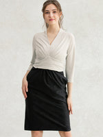 Stretch Jacquard: Stretch Jacquard Gray X Black Shell Dress