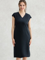 Suit Friendly: Airy Stretch Navy Bizsack Dress