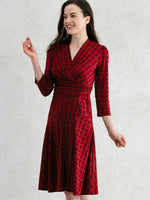 Red Check Cache-Coeur Dress