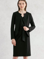 Starry Black Crew-Neck Jacket