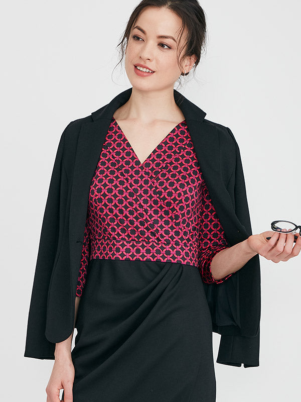 Wool Blend Double Face: Black Tailored Jacket