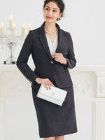 Stretch Jacquard: Stretch Jacquard Gray X Black Shell Dress