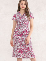 Japanese Pattern: "Peony" Ryukyu Bingata Gathered Dress
