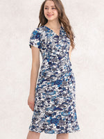 Japanese Pattern: "Ruri" Ryukyu Bingata Gathered Dress