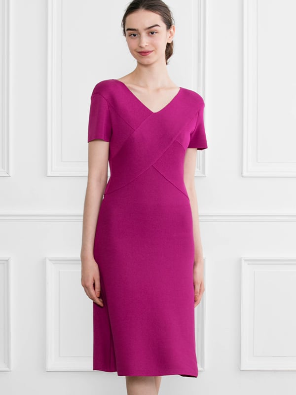 Sweet Potato Cross Knit Dress