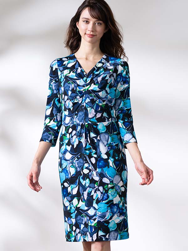 Blue Lotus I-Line Dress