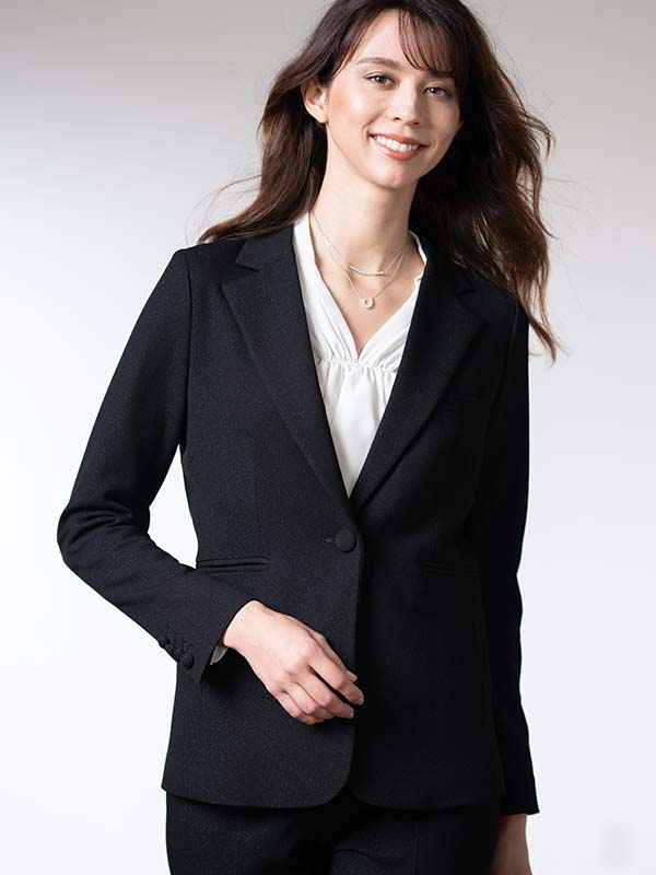 Starry Black Long Tailored Jacket
