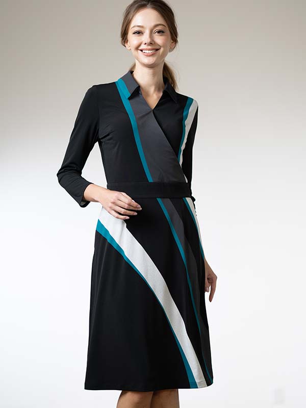Japanese Pattern: Higashiyama Collared Cache-Coeur Dress