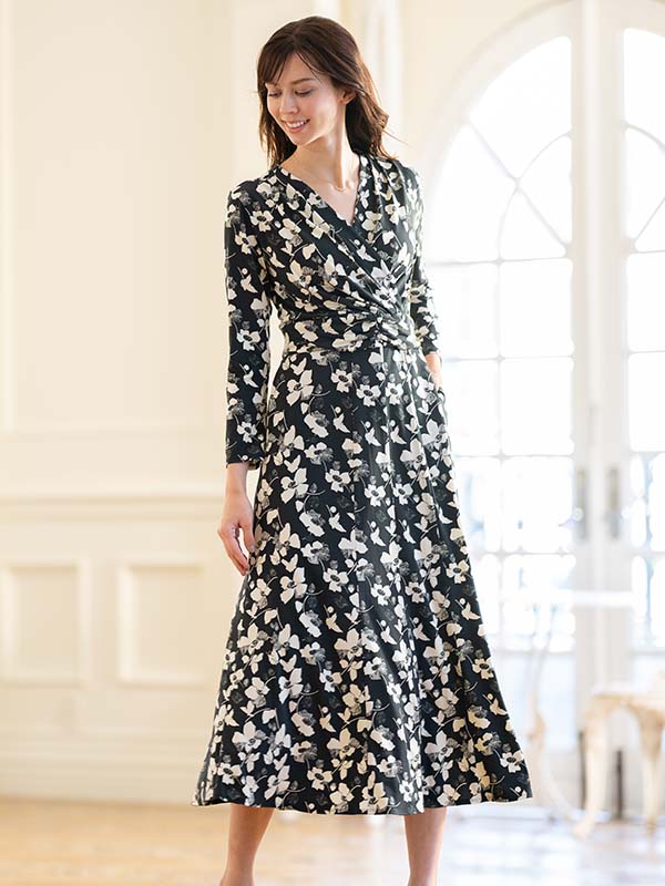 Long Length: Classical Flower Long Marilyn Dress