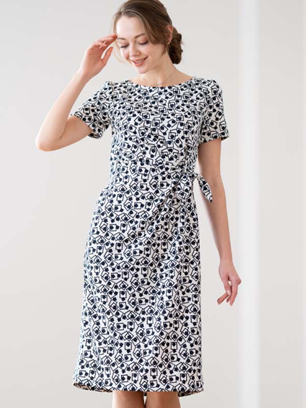 Restock: White Trump Geo Daily Dress
