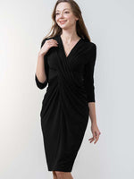 Restock: Black Venus Drape Dress
