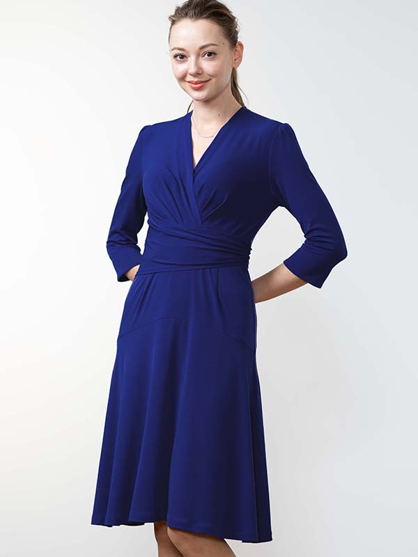 Restock: Royal Blue Cache-Coeur Dress