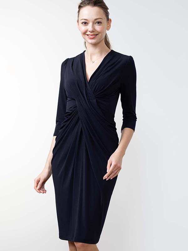 Restock!: Navy Venus Drape Dress