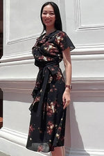 Stretch Chiffon: Sparkler Frill Chiffon Dress