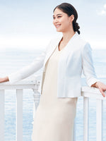 Suit Friendly: Airy Stretch Beige Bizsack Dress
