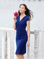 Royal Blue Gathered Dress