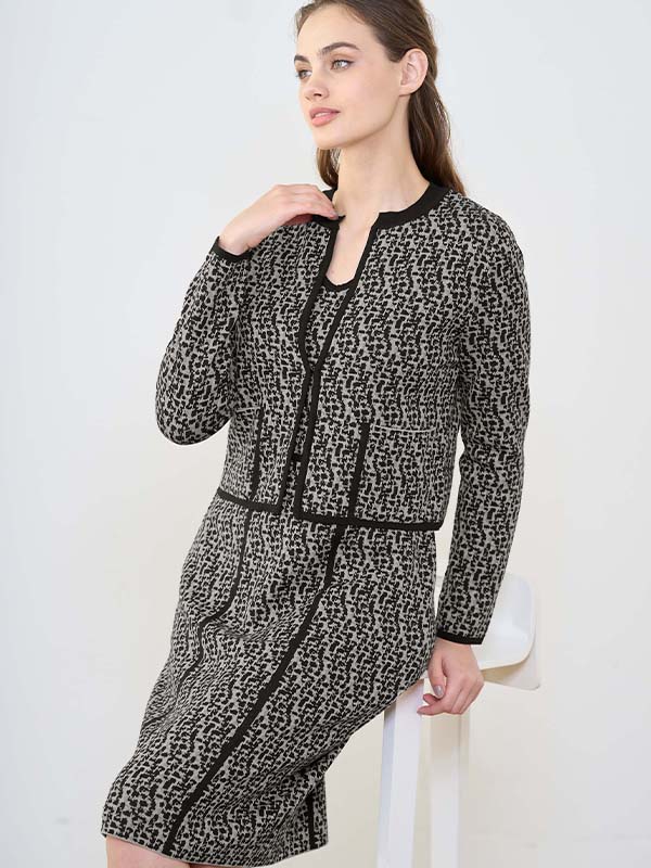 Mosaic Knit Dress