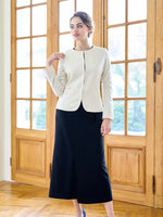 White Crew-Neck Jacket