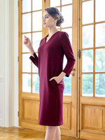 Space Material: Bordeaux Sack Dress