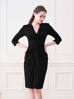 Restock: Black Venus Drape Dress