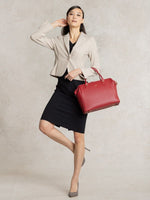 All-Season / No Lining: Greige Short Tailored Jacket