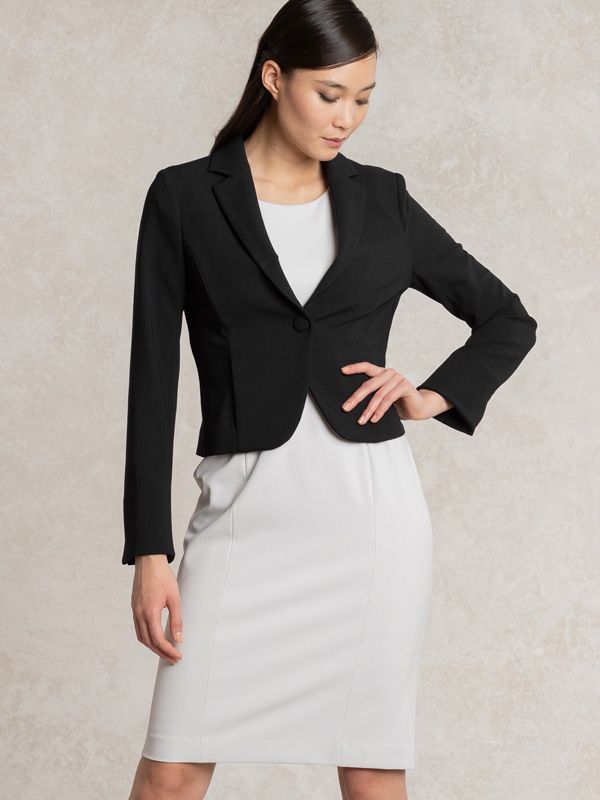 All-Season / No Lining: Black Short Tailored Jacket