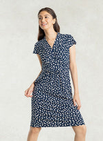 Navy Rice Shower Shell Dress