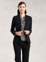 Suit Friendly: Black Long Collarless Jacket