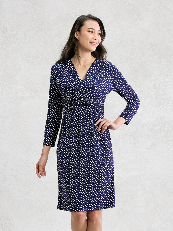 Navy Koyuki Twist Dress