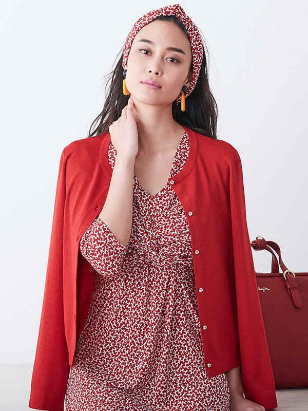 Red Mille-Fleur Twist Dress