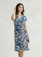 Japanese Pattern: Azure Ryukyu-Bingata Twist Dress