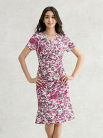 Japanese Pattern: Peony Ryukyu-Bingata Gather Dress