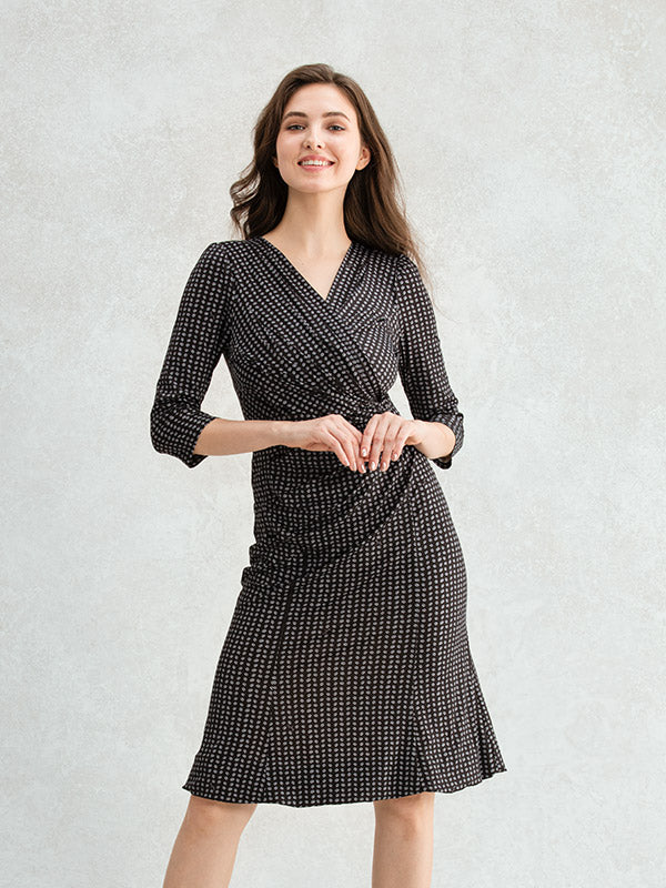 Black Beans Gathered Dress