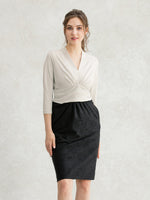 Stretch Jacquard: Stretch Jacquard Gray X Black Shell Dress
