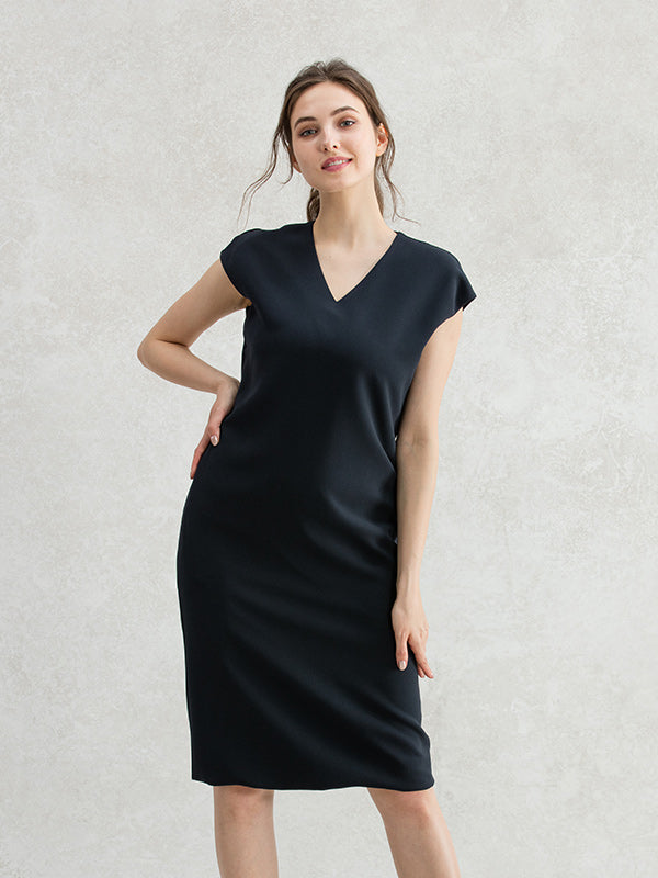 Suit Friendly: Airy Stretch Navy Bizsack Dress
