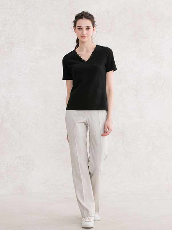 White-Gray Stretch Air Denim Pants