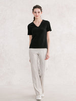 White-Gray Stretch Air Denim Pants