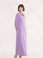 Long Length: Lavender Crosslink Long Shirt Dress