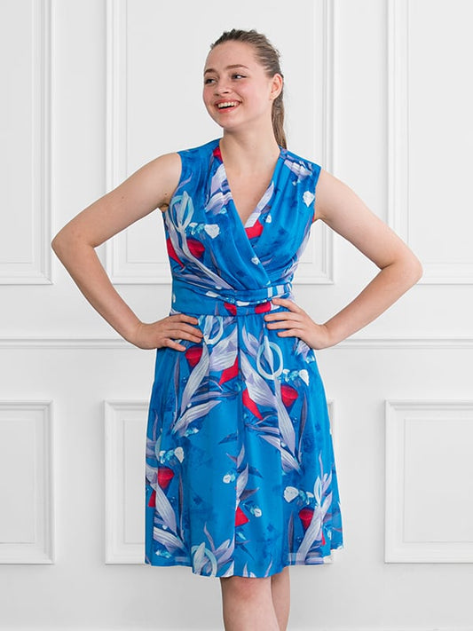 Stretch Chiffon: Aquarium Marilyn Dress
