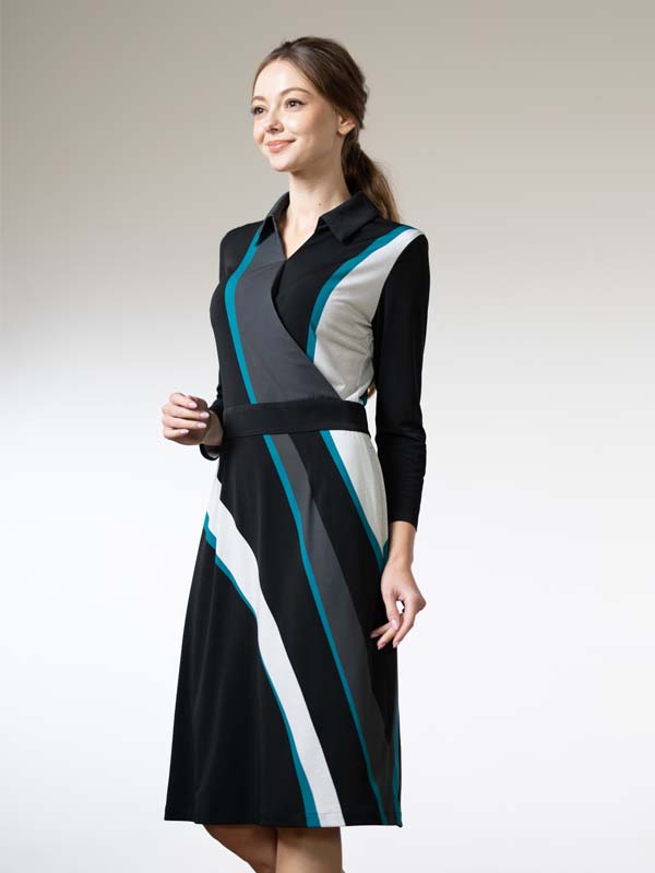 Japanese Pattern: Higashiyama Collared Cache-Coeur Dress