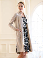 Classical Flower V-Drape Dress