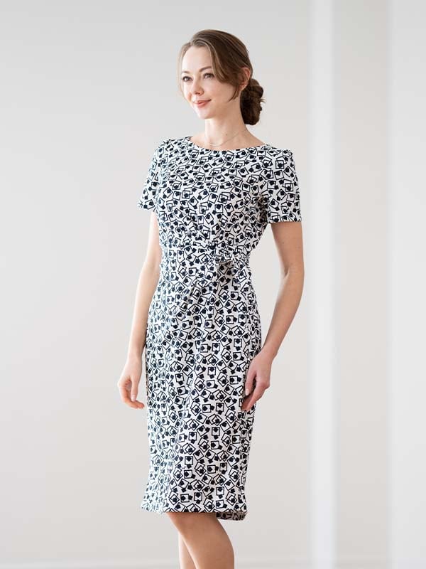 Restock: White Trump Geo Daily Dress