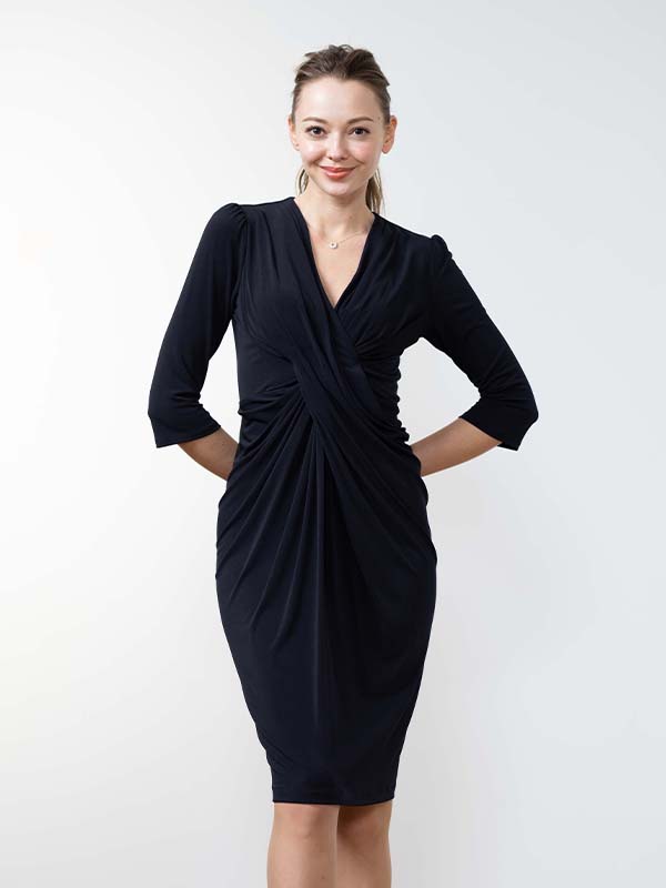 Restock!: Navy Venus Drape Dress