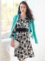 Black Gerbera Marilyn Dress