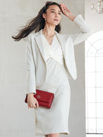 Stretch Jacquard: Gray Jacquard Tailored Jacket